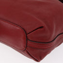 Chloe Elsie Hand Bag Leather 2way Red Gold Auth BA8867-15