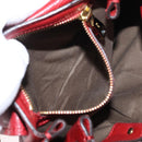 Chloe Elsie Hand Bag Leather 2way Red Gold Auth BA8867-24