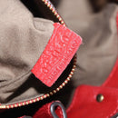 Chloe Elsie Hand Bag Leather 2way Red Gold Auth BA8867-12