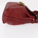 Chloe Elsie Hand Bag Leather 2way Red Gold Auth BA8867-3