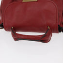 Chloe Elsie Hand Bag Leather 2way Red Gold Auth BA8867-6