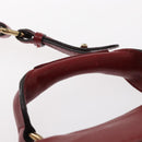 Chloe Elsie Hand Bag Leather 2way Red Gold Auth BA8867-8