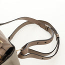 Chloe Fay Backpack Suede Leather 2way Beige Gold Auth BA8868-14