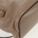 Chloe Fay Backpack Suede Leather 2way Beige Gold Auth BA8868-15