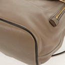Chloe Fay Backpack Suede Leather 2way Beige Gold Auth BA8868-16