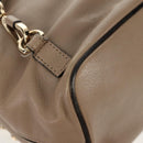Chloe Fay Backpack Suede Leather 2way Beige Gold Auth BA8868-17