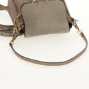 Chloe Fay Backpack Suede Leather 2way Beige Gold Auth BA8868-19