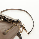 Chloe Fay Backpack Suede Leather 2way Beige Gold Auth BA8868-20