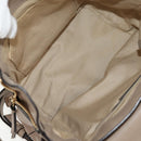 Chloe Fay Backpack Suede Leather 2way Beige Gold Auth BA8868-11