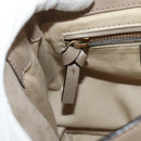 Chloe Fay Backpack Suede Leather 2way Beige Gold Auth BA8868-28