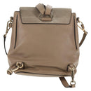 Chloe Fay Backpack Suede Leather 2way Beige Gold Auth BA8868-2