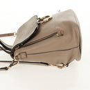 Chloe Fay Backpack Suede Leather 2way Beige Gold Auth BA8868-3