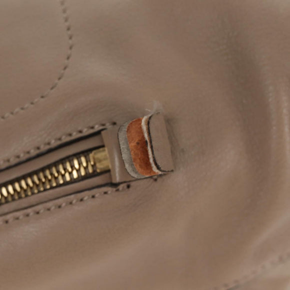 Chloe Fay Backpack Suede Leather 2way Beige Gold Auth BA8868