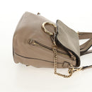 Chloe Fay Backpack Suede Leather 2way Beige Gold Auth BA8868-5