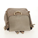 Chloe Fay Backpack Suede Leather 2way Beige Gold Auth BA8868-7