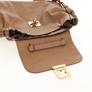Chloe Elsie Hand Bag Leather 2way Beige Gold Auth BA8869-21