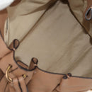 Chloe Elsie Hand Bag Leather 2way Beige Gold Auth BA8869-10