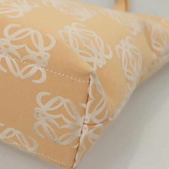 LOEWE Anagram Tote Bag Canvas Beige Auth BA887