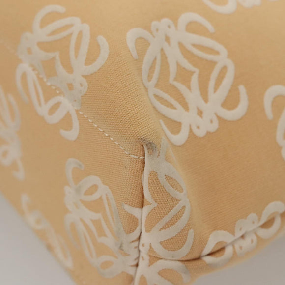 LOEWE Anagram Tote Bag Canvas Beige Auth BA887