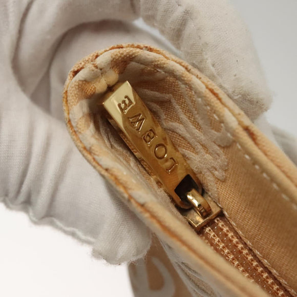 LOEWE Anagram Tote Bag Canvas Beige Auth BA887