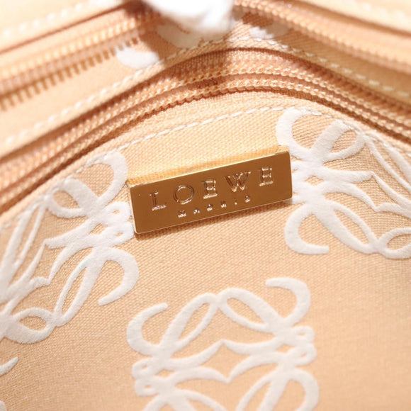 LOEWE Anagram Tote Bag Canvas Beige Auth BA887