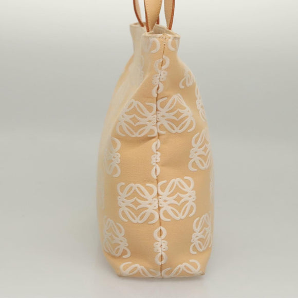 LOEWE Anagram Tote Bag Canvas Beige Auth BA887