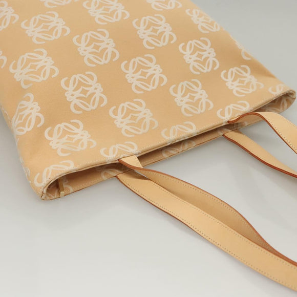 LOEWE Anagram Tote Bag Canvas Beige Auth BA887