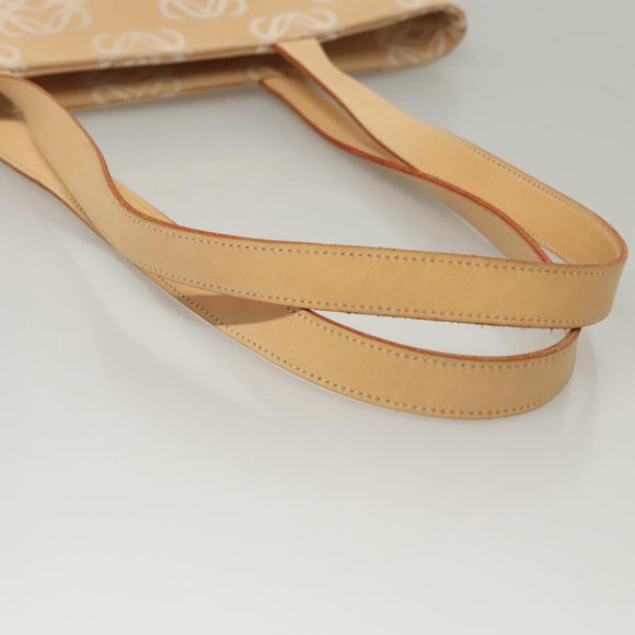 LOEWE Anagram Tote Bag Canvas Beige Auth BA887