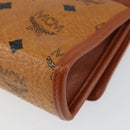 MCM Logogram Vicetos Shoulder Bag PVC Leather Brown Gold Auth BA8870-16