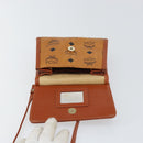 MCM Logogram Vicetos Shoulder Bag PVC Leather Brown Gold Auth BA8870-9