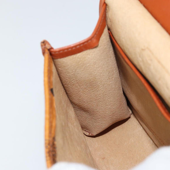 MCM Logogram Vicetos Shoulder Bag PVC Leather Brown Gold Auth BA8870