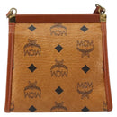 MCM Logogram Vicetos Shoulder Bag PVC Leather Brown Gold Auth BA8870-2