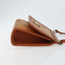 MCM Logogram Vicetos Shoulder Bag PVC Leather Brown Gold Auth BA8870-3