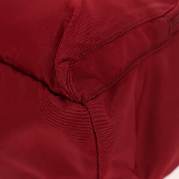 PRADA Backpack Nylon Red Silver Auth BA8871