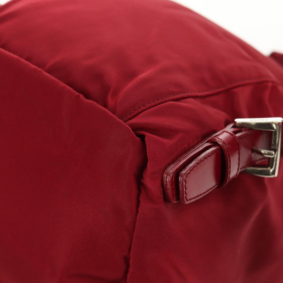 PRADA Backpack Nylon Red Silver Auth BA8871