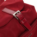 PRADA Backpack Nylon Red Silver Auth BA8871-22