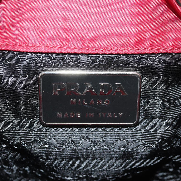 PRADA Backpack Nylon Red Silver Auth BA8871