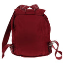 PRADA Backpack Nylon Red Silver Auth BA8871-2