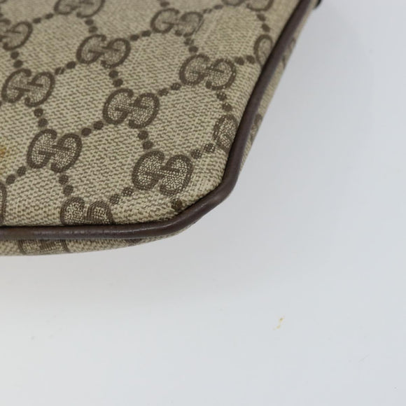 GUCCI GG Supreme Web Sherry Line Bag PVC Beige Gold 904 02 047 Auth BA8872