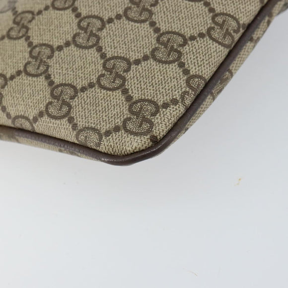 GUCCI GG Supreme Web Sherry Line Bag PVC Beige Gold 904 02 047 Auth BA8872