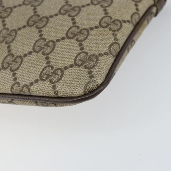 GUCCI GG Supreme Web Sherry Line Bag PVC Beige Gold 904 02 047 Auth BA8872