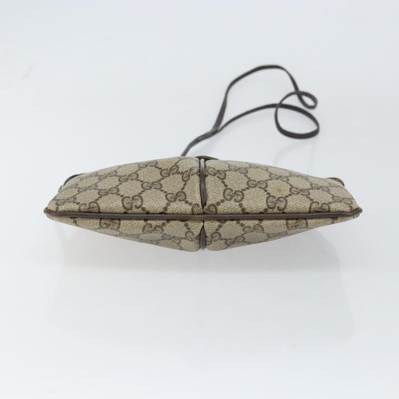 GUCCI GG Supreme Web Sherry Line Bag PVC Beige Gold 904 02 047 Auth BA8872