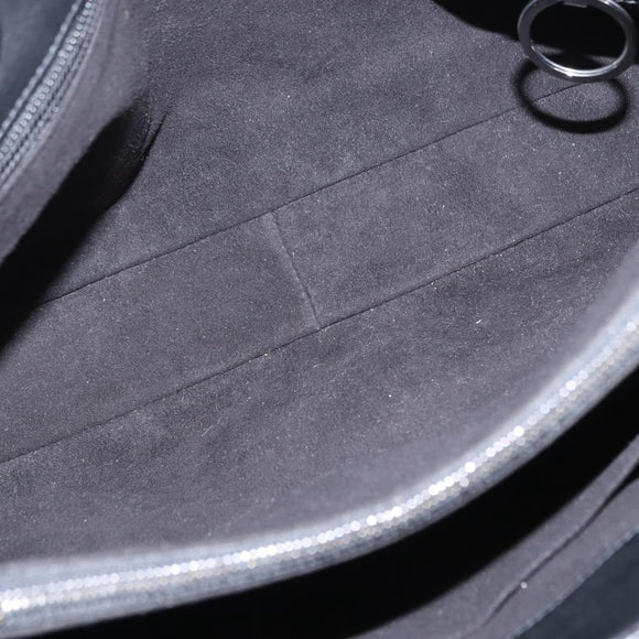 Salvatore Ferragamo Gancini Tote Bag Leather Black Auth BA8875