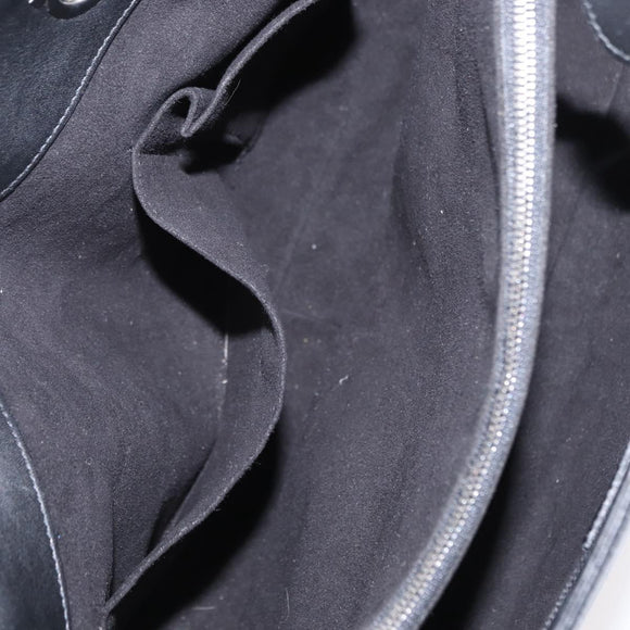 Salvatore Ferragamo Gancini Tote Bag Leather Black Auth BA8875