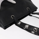 Salvatore Ferragamo Gancini Tote Bag Leather Black Auth BA8875-6