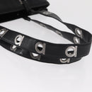 Salvatore Ferragamo Gancini Tote Bag Leather Black Auth BA8875-7