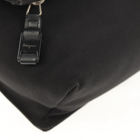 Salvatore Ferragamo Shoulder Bag Nylon Black Auth BA8876