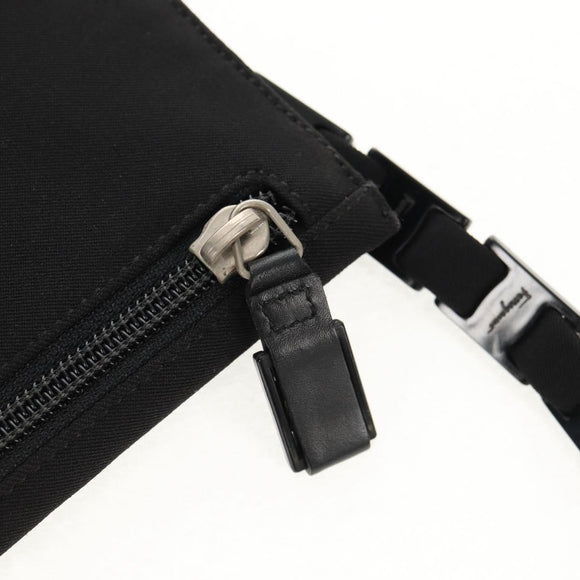 Salvatore Ferragamo Shoulder Bag Nylon Black Auth BA8876