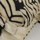 CHANEL Sports Shoulder Bag Nylon White Black CC Auth BA888-11