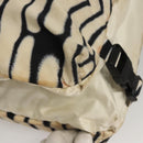 CHANEL Sports Shoulder Bag Nylon White Black CC Auth BA888-15